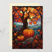 Herfstkleuren Aangepaste Thanksgiving Platte Kerst Feestdagenkaart (Voorkant / Achterkant)