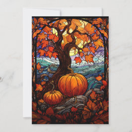 Herfstkleuren Aangepaste Thanksgiving Platte Vakan Feestdagenkaart
