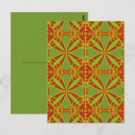 Herfstkleuren Abstract geometrisch ontwerp Briefkaart