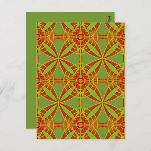 Herfstkleuren Abstract geometrisch ontwerp Briefkaart (Voorkant / Achterkant)