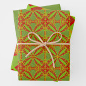 Herfstkleuren Abstract geometrisch ontwerp Inpakpapier Vel (In situ)