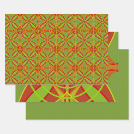 Herfstkleuren Abstract geometrisch ontwerp Inpakpapier Vel