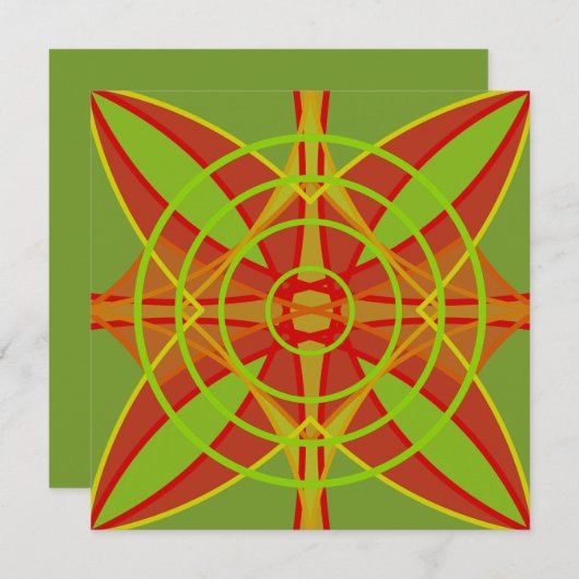 Herfstkleuren Abstract geometrisch ontwerp Kaart (Voorkant / Achterkant)