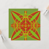 Herfstkleuren Abstract geometrisch ontwerp Kaart (Voorkant / Achterkant in situ)