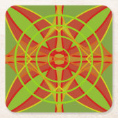 Herfstkleuren Abstract geometrisch ontwerp Kartonnen Onderzetters (Voorkant)