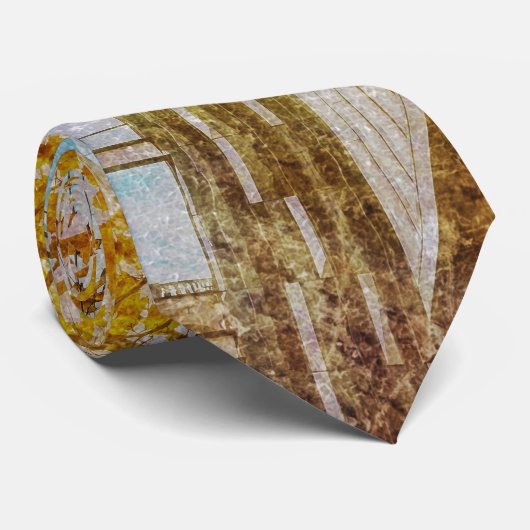 Herfstkleuren Abstract Stropdas (Opgerold)