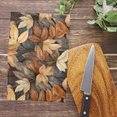 Herfstkleuren Autumn Leaves Waterverf Pattern Theedoek