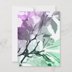 Herfstkleuren, bladeren 5 notitiekaartje