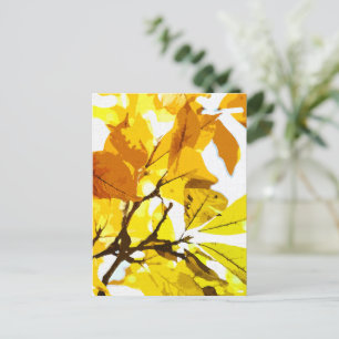 Herfstkleuren, bladeren briefkaart