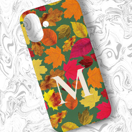 Herfstkleuren bladeren iPhone 16 plus hoesje