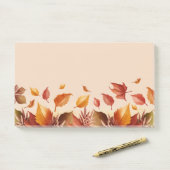Herfstkleuren Bladeren Notities Post-it® Notes (Op bureau)