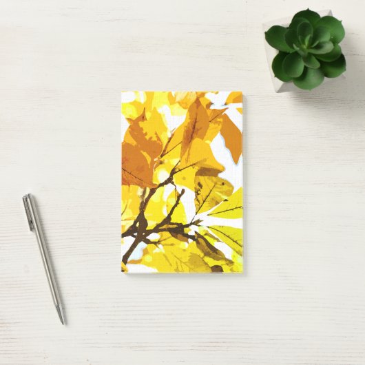 Herfstkleuren, bladeren post-it® notes (Kantoor)
