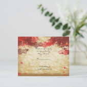 Herfstkleuren: Bourgogne en Red Branches Reactie RSVP Kaartje (Staand voorkant)