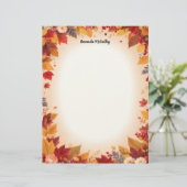 Herfstkleuren Briefpapier Briefhoofd (Staand voorkant)