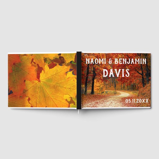 Herfstkleuren bruiloft gastenboek (Volledig)