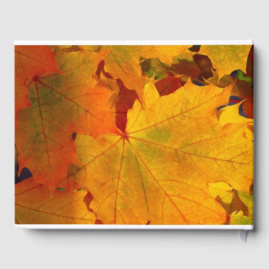 Herfstkleuren bruiloft gastenboek (Achterkant)