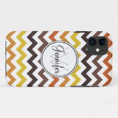 Herfstkleuren, bruine Chevron Monogram iPhone 5 ho Case-Mate iPhone Case (Achterkant (horizontaal))