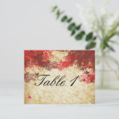 Herfstkleuren: Burgundy en Red Branch Tafelnummer (Staand voorkant)