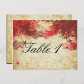 Herfstkleuren: Burgundy en Red Branch Tafelnummer (Voorkant / Achterkant)