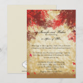 Herfstkleuren: Burgundy en Rode Takken Jubileum Kaart (Voorkant / Achterkant)