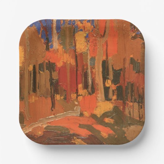 Herfstkleuren door Tom Thomson Papieren Bordje (Voorkant)