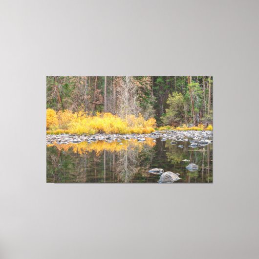 Herfstkleuren en reflecties canvas afdruk (Voorkant)