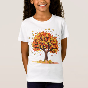 Herfstkleuren en vallende bladeren t-shirt