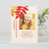 Herfstkleuren Foto Thanksgiving Kaart (Staand voorkant)