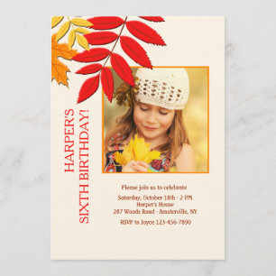 Herfstkleuren Foto Thanksgiving Kaart