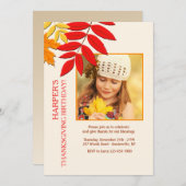 Herfstkleuren Foto Thanksgiving Kaart (Voorkant / Achterkant)