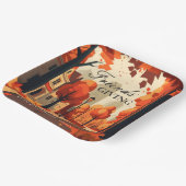 Herfstkleuren Friendsgiving Kunst Papieren Bordje (Gebogen)