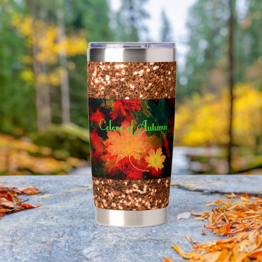 Herfstkleuren Geïsoleerde Drinkbeker (Buiten (Gedraaid) )