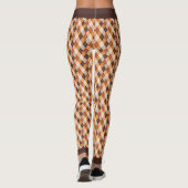 Herfstkleuren geruite leggingen leggings (Achterkant)