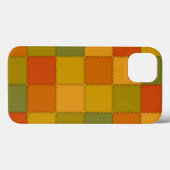 Herfstkleuren gewatteerde patchwork iPad case (Achterkant (horizontaal))