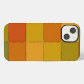 Herfstkleuren gewatteerde patchwork iPad case iPhone Hoesje (Achterkant horizontaal)