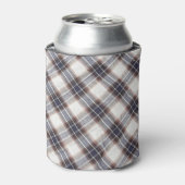 Herfstkleuren Gingham Ecologisch Katoen Blikjeskoeler (Blikje Voorkant)