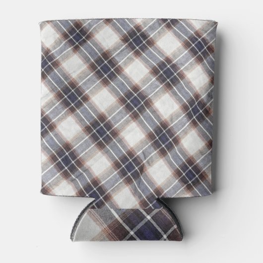Herfstkleuren Gingham Ecologisch Katoen Blikjeskoeler (Voorkant)