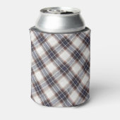 Herfstkleuren Gingham Ecologisch Katoen Blikjeskoeler (Blikje Achterkant)