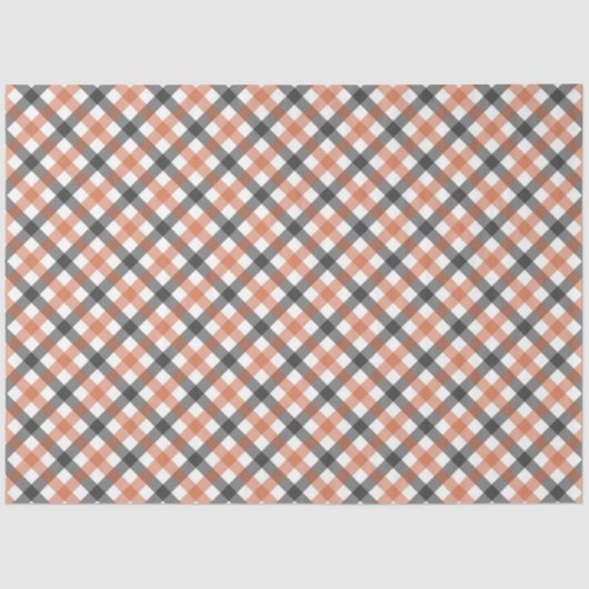 Herfstkleuren gingham tissue papier (Voorkant)