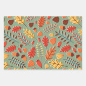 Herfstkleuren Herfstbladeren Inpakpapier Set Vel (Voorkant)