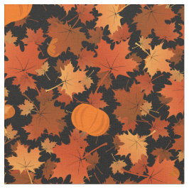 Herfstkleuren herfstesdoorn laat pompoenen patroon stof