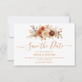 Herfstkleuren Huwelijk Save the Date Bedankkaart (Voorkant)