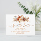 Herfstkleuren Huwelijk Save the Date Bedankkaart (Staand voorkant)