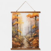 Herfstkleuren in het Bossen Trees Path Hangend Wandkleed (Voorkant)