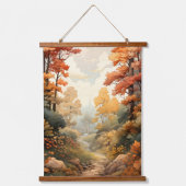 Herfstkleuren in het Bossen Trees Path Hangend Wandkleed (Voorkant 2)