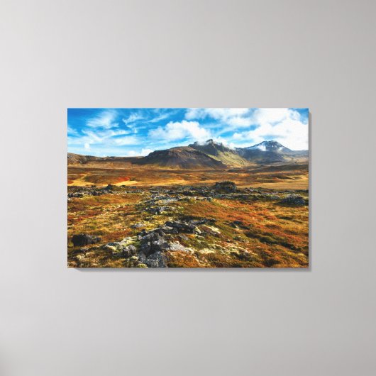 Herfstkleuren in het landschap canvas afdruk (Voorkant)