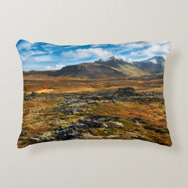 Herfstkleuren in het landschap decoratief kussen (Voorkant)
