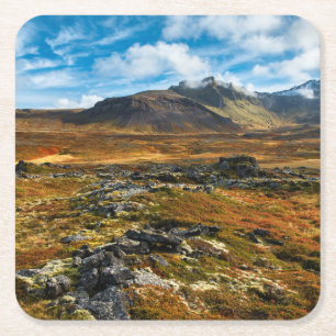 Herfstkleuren in het landschap kartonnen onderzetters