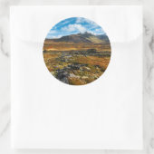 Herfstkleuren in het landschap ronde sticker (Tas)