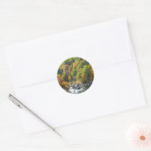 Herfstkleuren in Ohiopyle State Park Ronde Sticker (Envelop)